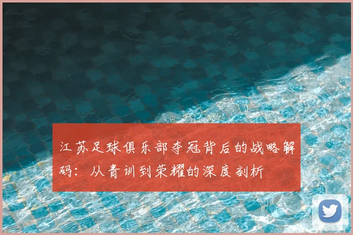 江苏足球俱乐部夺冠背后的战略解码:从青训到荣耀的深度剖析