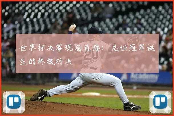 世界杯决赛现场直播:见证冠军诞生的终极对决